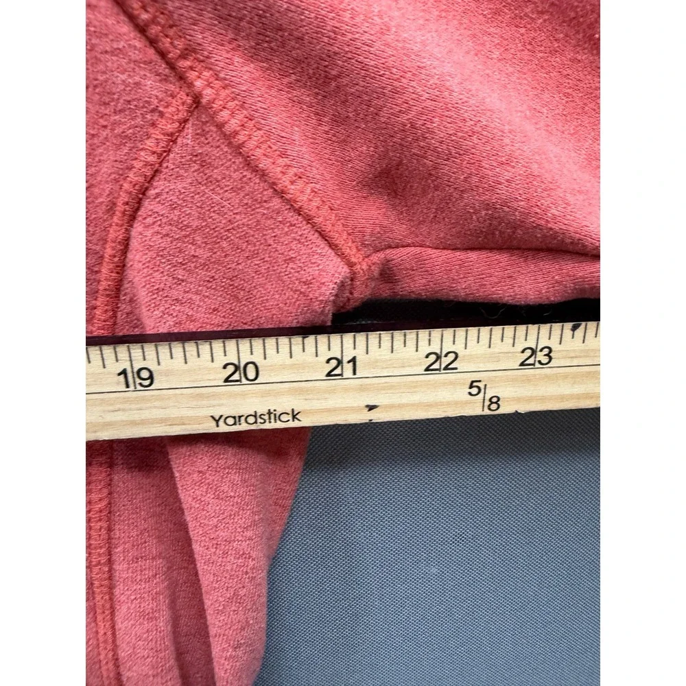 The North Face Hoodie Mens Red Orange Embroidered Logo Pullover Large